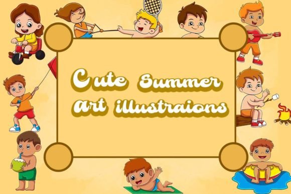 Bring Sunshine to Your Screen with Cute Summer Art Illustrations