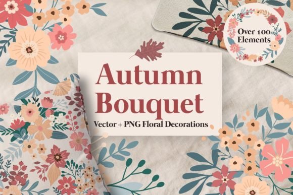 Capture the Season: Autumn Floral Illustrations for Designers