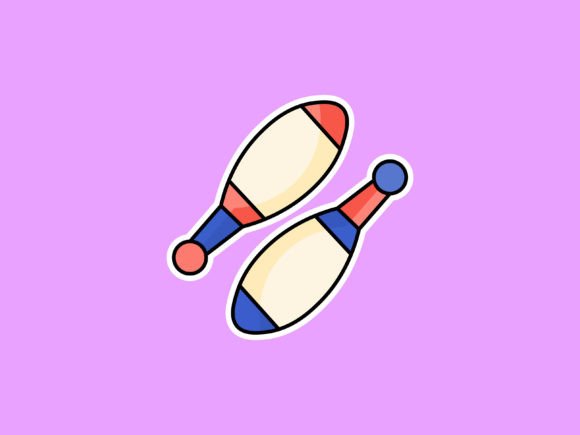 Circus Juggling Illustrations: Playful Design Assets