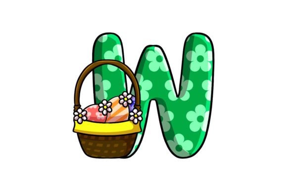 Cute Easter Egg Alphabet W Illustrations: Your Playful Design Toolkit