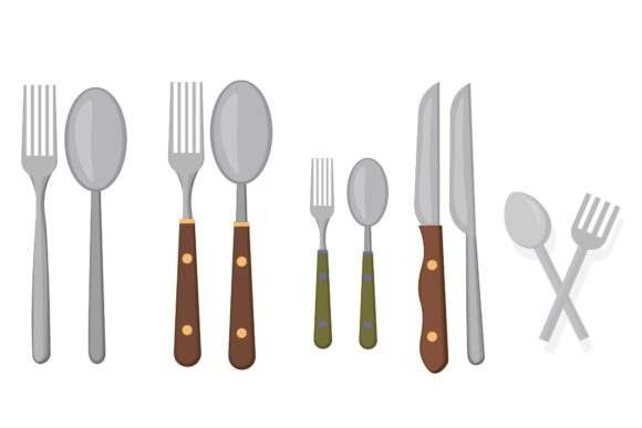 Essential Elegance: The Dining Room Cutlery Illustrations Set