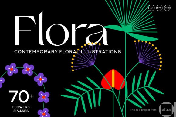 Flora: Elegant Flower Vector Illustrations for Design