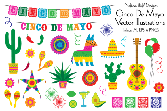 Infuse Your Projects with Festive Flair: Cinco De Mayo Vector Illustrations