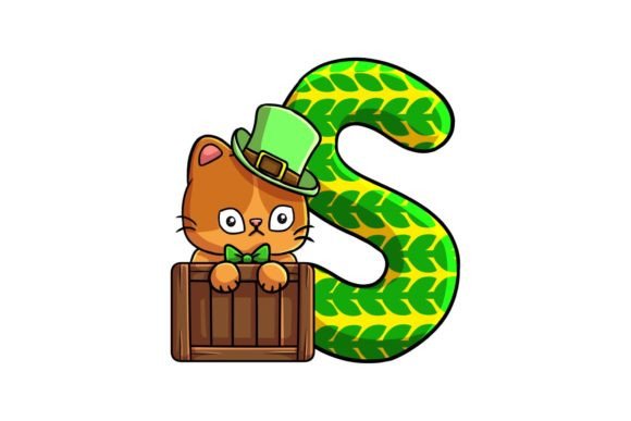 St Patrick Cat Alphabet S Illustrations: A Whimsical Design Asset