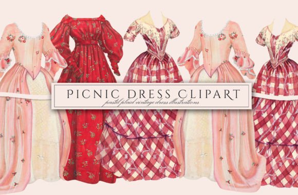 Summer Picnic Dress Illustrations: A Designer's Guide to Vintage Charm