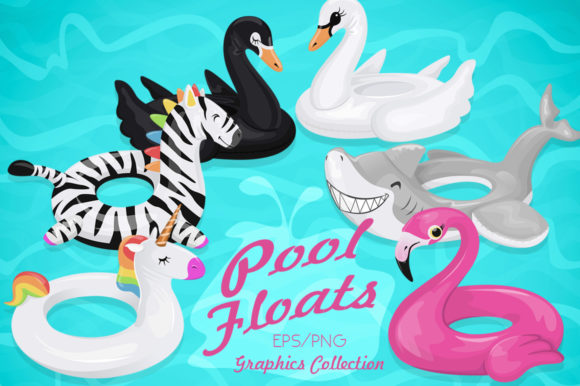 Summer Pool Float Illustrations: Fresh Vector Art for Your Projects