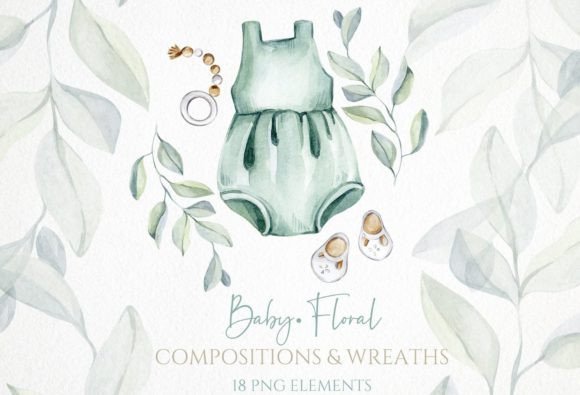 Watercolor Baby Eco Illustrations: Nature-Inspired Design Assets